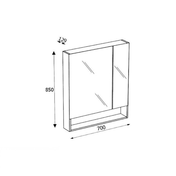 Зеркальный шкаф Roca Gap ZRU9302749