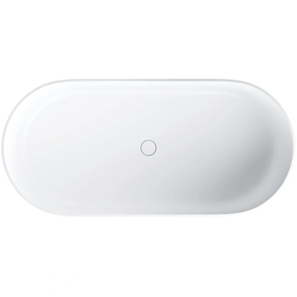Ванна из литьевого мрамора Omnires Ovo OVOWWBM 160x72,2 см, отдельностоящая, белый матовый