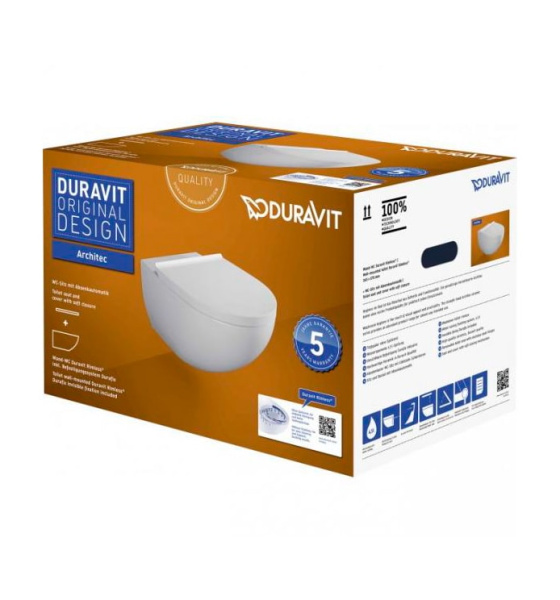 Подвесной унитаз Duravit Architec 45726900A1 с сиденьем белый