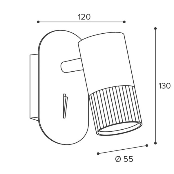 Накладной светильник Wolta DUO WSL-GU10/W18BW
