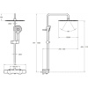 Душевая стойка Jacob Delafon Metro E26589-BL черный