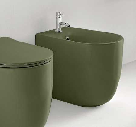 Напольное биде Kerasan Nolita 532011*1 зеленый мох