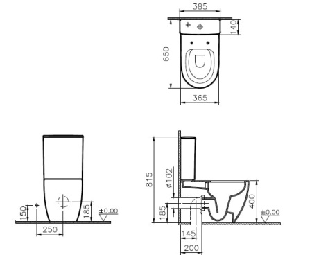 Унитаз Vitra Sento 9830B003-7203