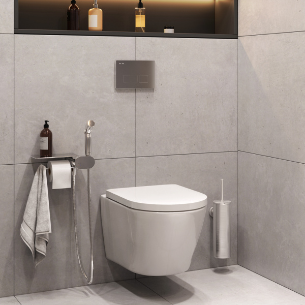 Подвесной унитаз AM.PM Sense CK74H0403W с гигиеническим душем и аксессуарами