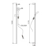 Комплект для душа со стойкой Paini Catania CTCR121L12 хром