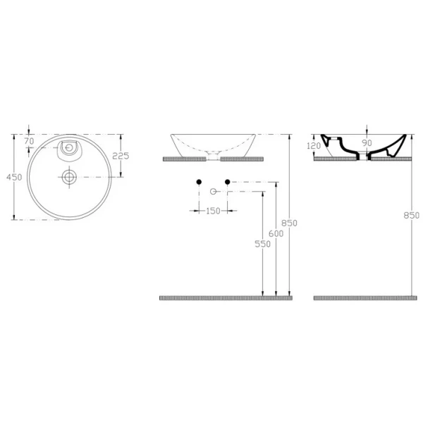 Раковина 45x45 см Isvea Sistema Y 10SY65045-2Z