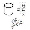Стакан Agape Dot line ADTL0464Z белый