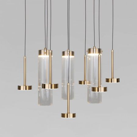 Подвесная люстра Eurosvet Quarzo 301102 LED латунь