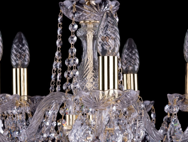 Подвесная люстра Bohemia Ivele Crystal 1402 1402/5/141/G/Leafs