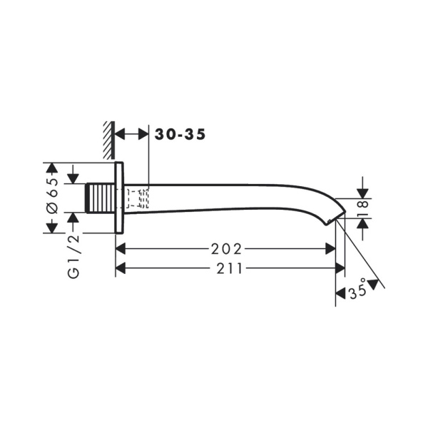 Излив hansgrohe Vivenis 75410700 белый матовый