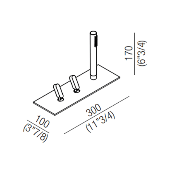 Смеситель для ванны Agape Square ARUB0960A