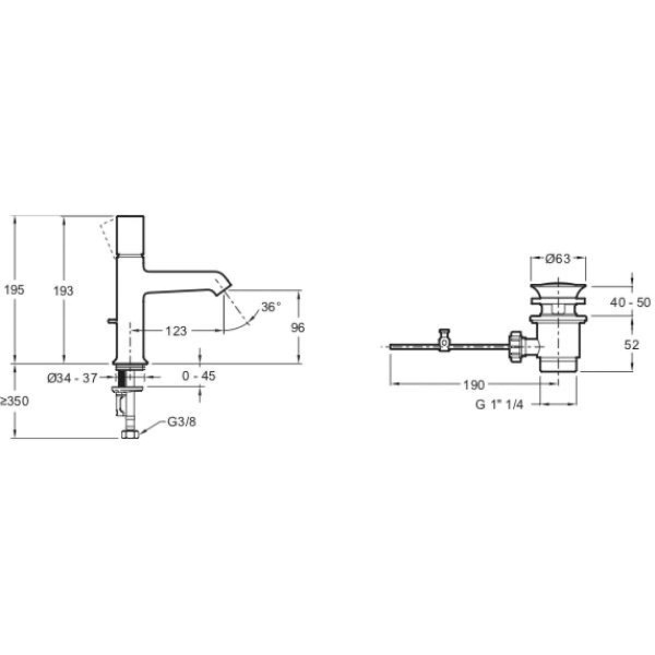 Смеситель для раковины Jacob Delafon Rivoli E24323-CP