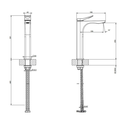 Смеситель для раковины Gessi Rilievo 59010#031