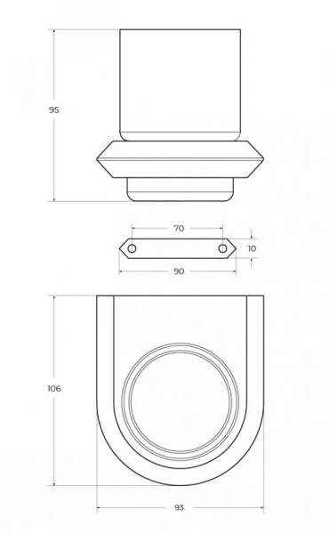 Стакан подвесной Cezares Liner LINER-TUMS-01 хром