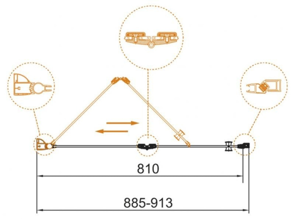 Душевая дверь Cezares Eco ECO-O-BS-12-90-C-Cr