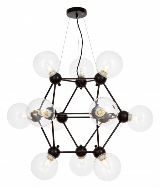 Подвесная люстра LUMINA DECO Zodiak LDP 160N-12 BK+PR