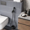 Гигиенический душ WasserKRAFT A70638 со смесителем, черный матовый