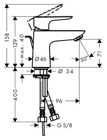 Смеситель для раковины hansgrohe Talis E 71700000