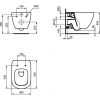 Унитаз подвесной Ideal Standard Tesi T0079V3 черный матовый