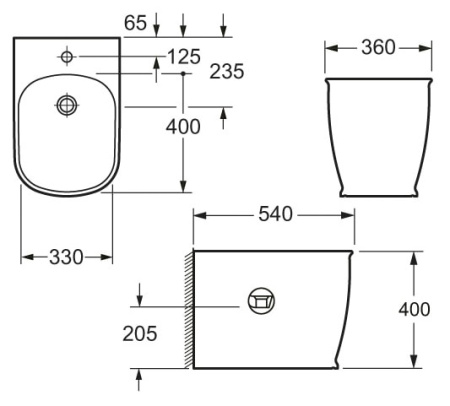 Биде подвесное BelBagno Prado BB10150BH