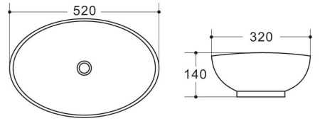 Накладная раковина BelBagno BB1147