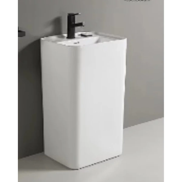 Раковина CeramaLux B201 50x40 см, напольная, белый