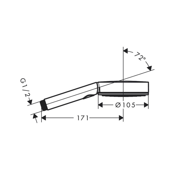 Душевая лейка hansgrohe Pulsify Select S 105 3jet 24111670 черная матовая