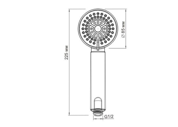 Лейка для душа WasserKRAFT A035