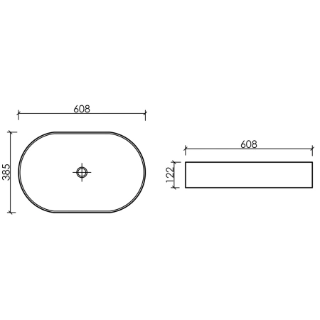 Раковина 60,8x38,5 см Ceramica Nova Element CN6048MP