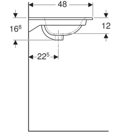 Раковина 60x48 см Geberit Renova Plan 122260000