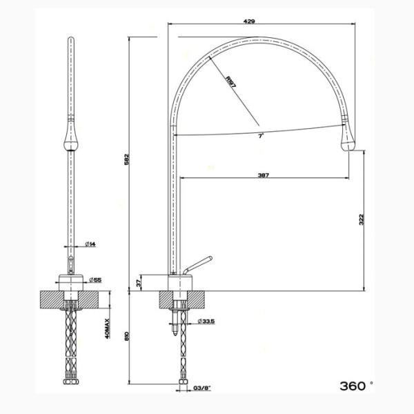 Смеситель для раковины Gessi Goccia 33603#031
