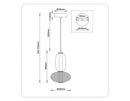Подвесной светильник Ambrella Light LH LH11007