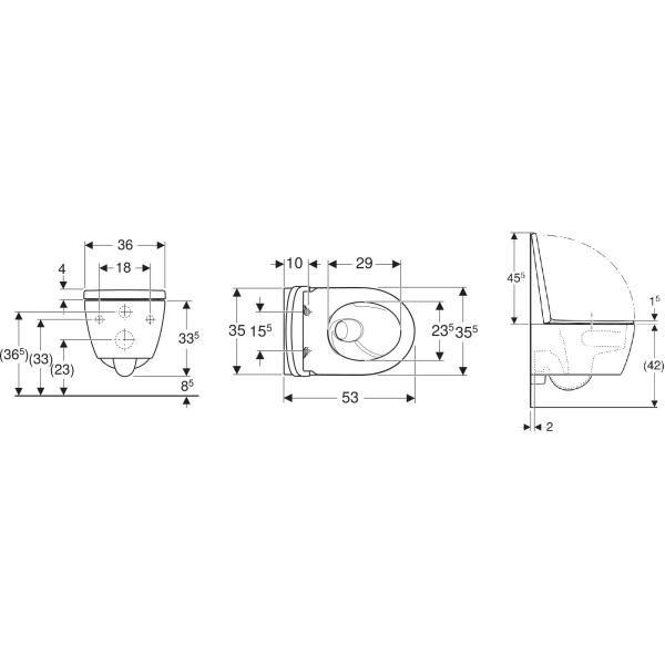 Унитаз подвесной Geberit iCon 503.045.00.1 безободковый, торнадо, с сиденьем микролифт, белый