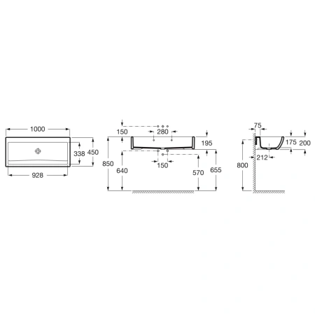 Раковина 100x45 см Roca Access 368PB8000