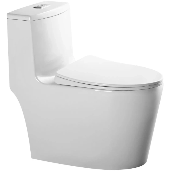 Унитаз-компакт GID Tr2203 безободковый, с сиденьем микролифт, белый