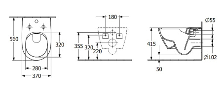 Подвесной унитаз Villeroy&Boch Subway 2.0 5614A1R1