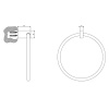 Полотенцедержатель Gessi Rettangolo 20909#080 золото