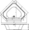 Акриловая ванна Riho Austin 145х145 B005001005
