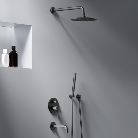 Душевой комплект Damixa Scandinavian Pure 936510300 черный матовый