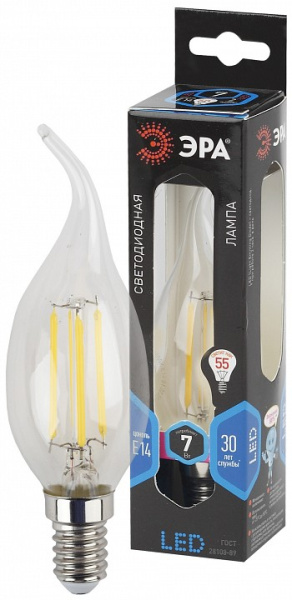 Лампа светодиодная Эра F-LED E14 7Вт 4000K F-LED BXS-7W-840-E14