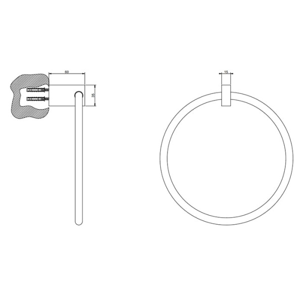 Полотенцедержатель Gessi Rettangolo 20909#080 золото