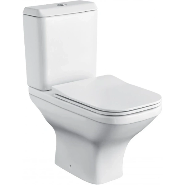 Унитаз-компакт Santek Лайн 1WH501573 безободковый, с сиденьем микролифт, белый