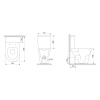 Унитаз-компакт Damixa Sirius DX86C8600SC безободковый с сиденьем микролифт