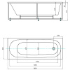 Акриловая ванна Aquatek Оберон 180x80 см OBR180-0000002, белый