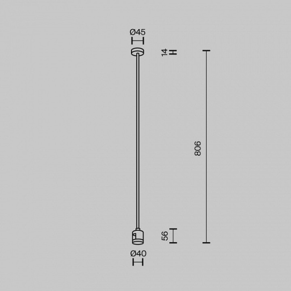Основание на штанге Maytoni Accessories for tracks Flarity TRA159C-IPCL1-PT