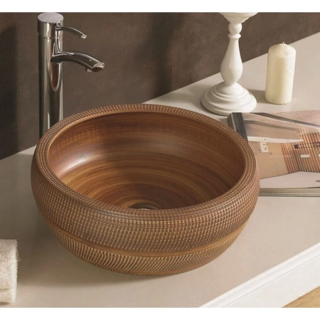 Раковина-чаша CeramaLux J2055 42x42 см, накладная, коричневый