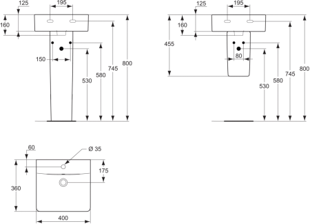 Раковина Ideal Standard Connect 40 (E803301)