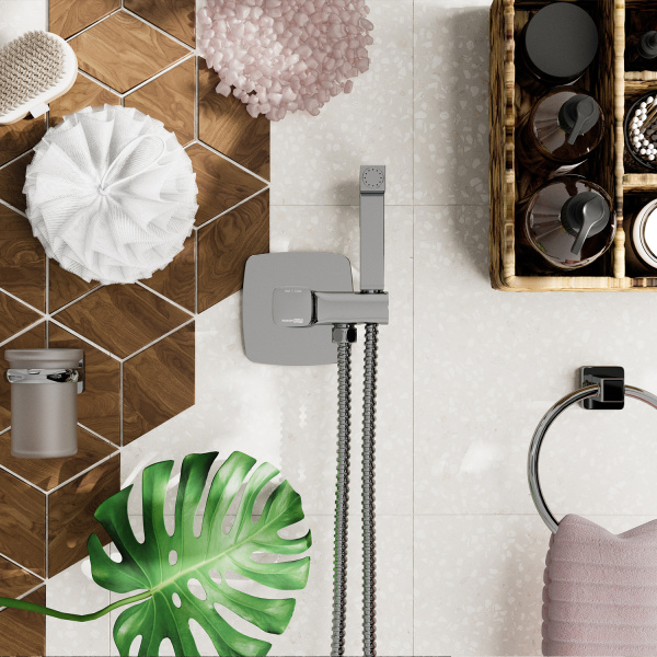 Смеситель для душа с гигиенической лейкой WasserKRAFT Naab 8638 хром