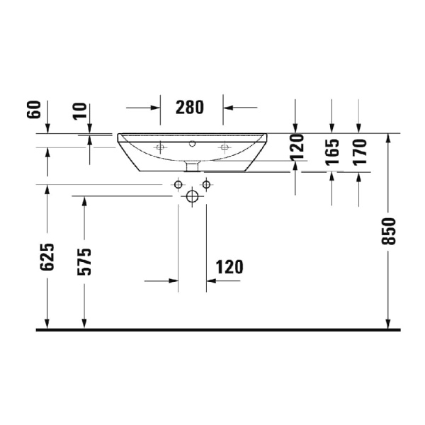 Раковина Duravit D-Neo 65 2366650000
