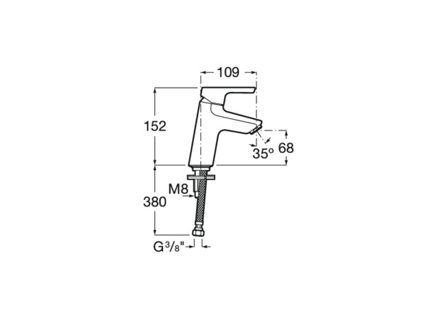 Смеситель для раковины Roca Malva 5A323BC0M